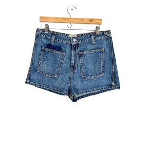 Free People Denim Jean Shorts Blue 31 Bettie Sailor High Rise Boho Western Chic